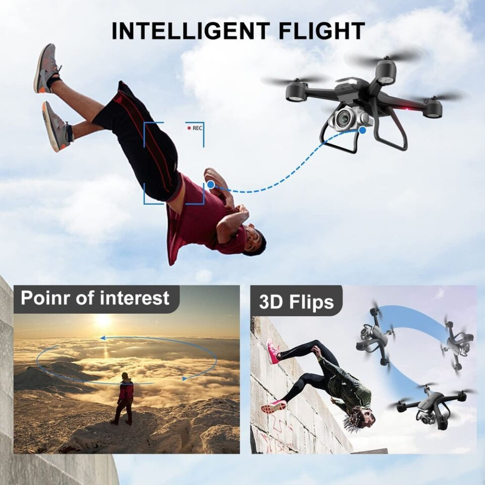 V14 Professional Drone 6K HD Dual Camera Wifi FPV Portable RC Quadcopter 2 BATTERY,Drones Suitable For Adults & Beginners.Logistics Is Randomly Sent By UPS,USPS,Self-pickup.