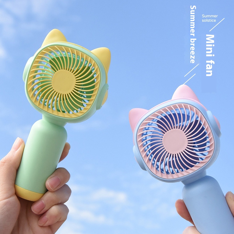 Portable Handheld USB Mini Cartoon Rechargeable Small Fan
