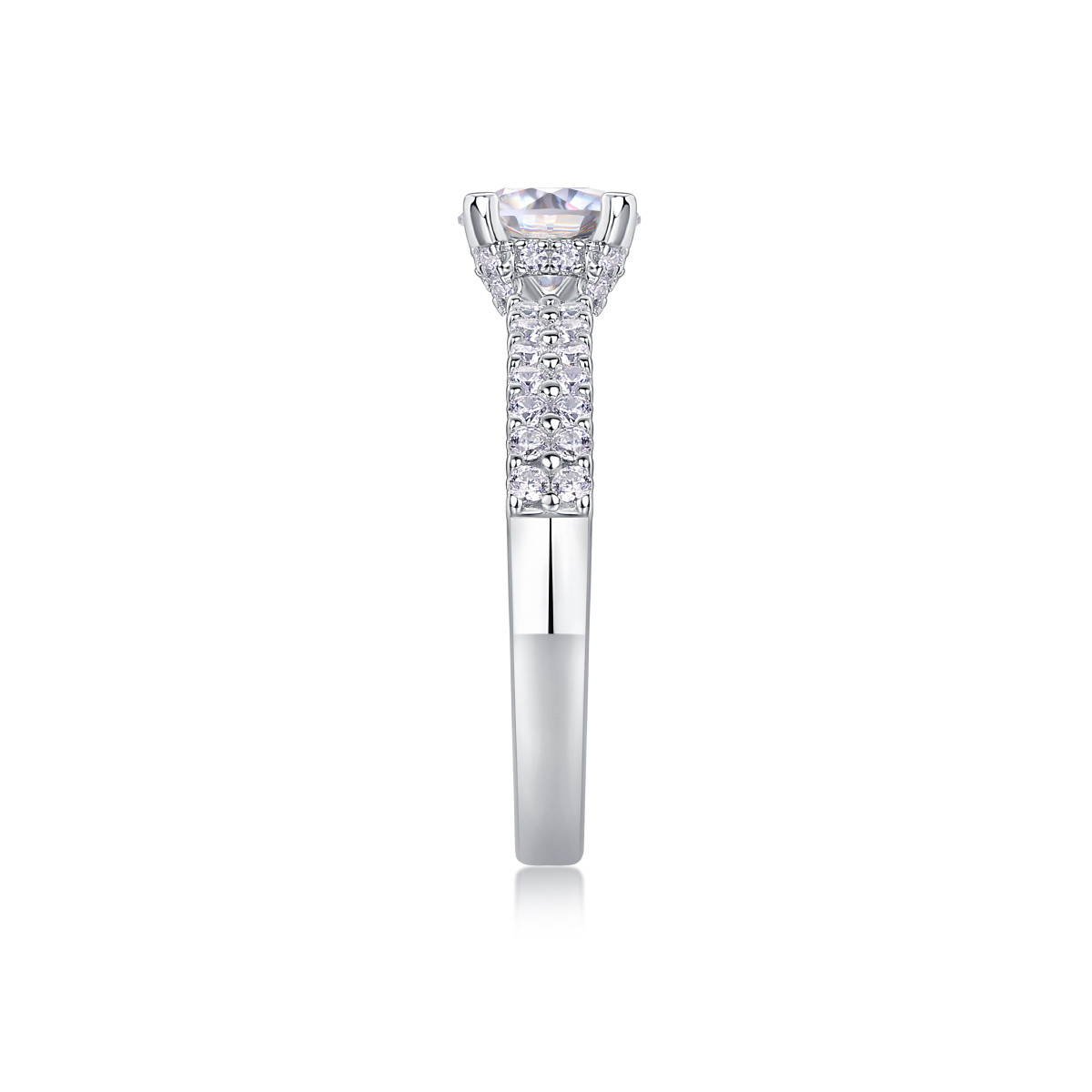 1Arrange Large Diamond Rings, Wedding Rings, Luxury Fashion Set Moissanite Silver Rings Prohibit TK Sales