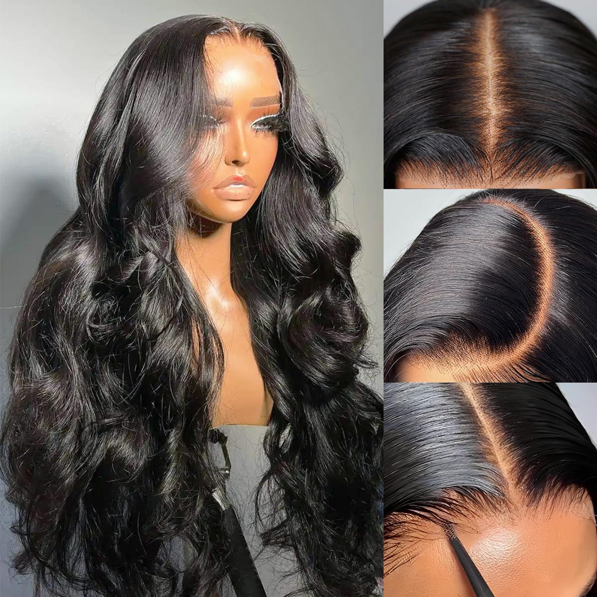 4x6 Lace Closure Wig Human Hair Natural Color Body Wave