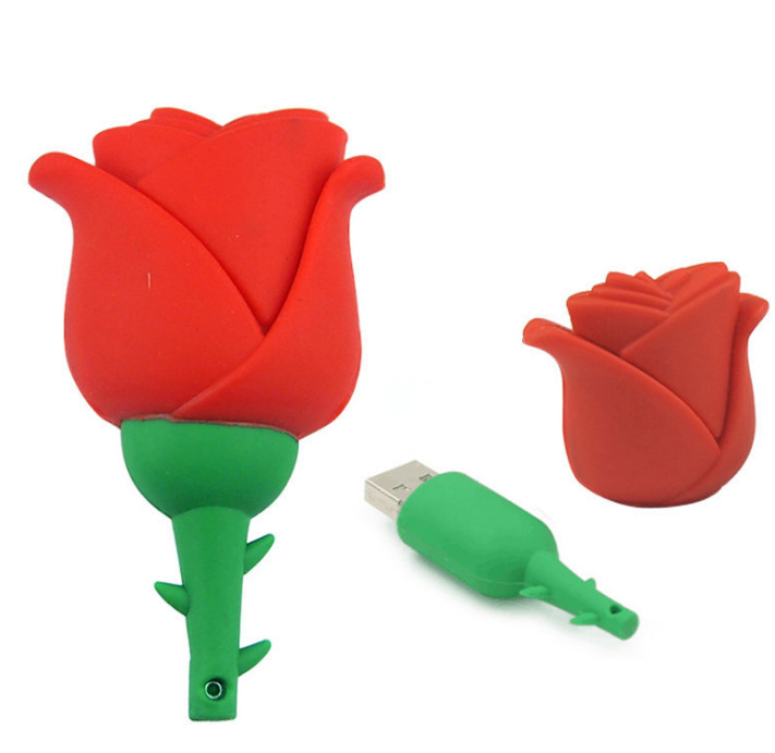 Fashion personality creative cute cartoon anime rose shape USB  drive