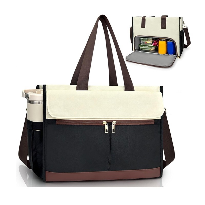 New Womens Oxford Fabric Bag Large Capacity Insulated Lunch Tote