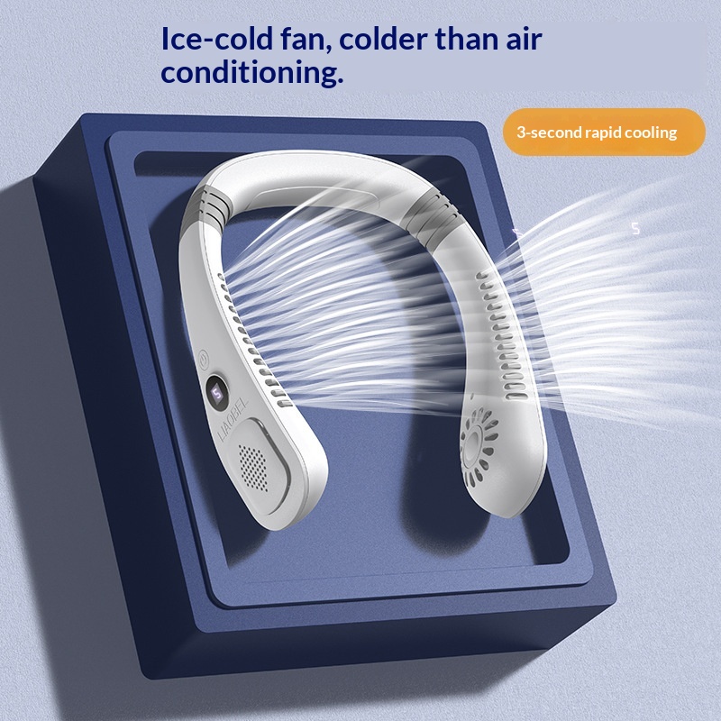 USB Charged Portable Outdoor Mini Neck Fan With Powerful Airflow