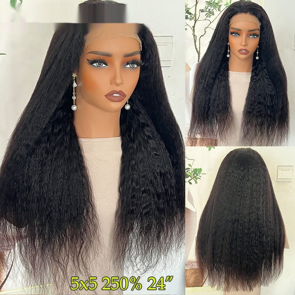 Womens Natural-color Human Hair Wig